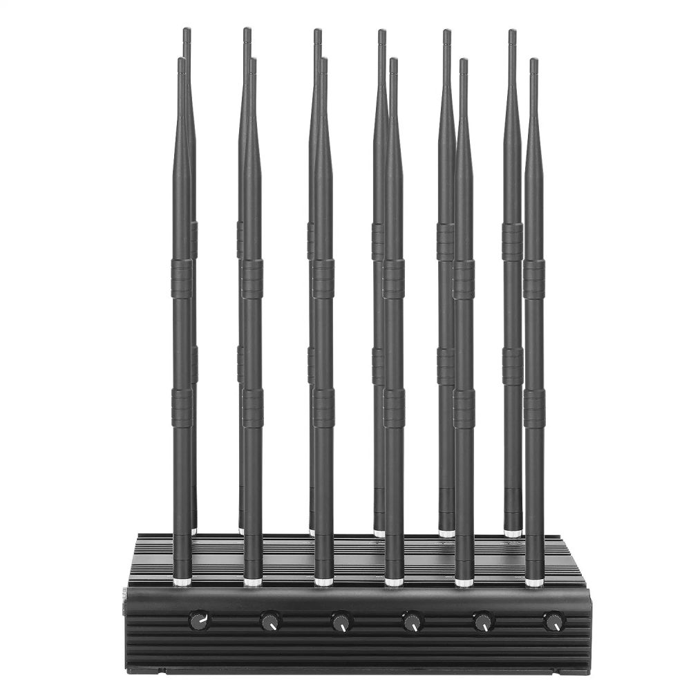 DC12 12 Antennas Powerful 2g 3G 4G 5g Phone Jammer WiFi GPS Lojack Wireless Blocker