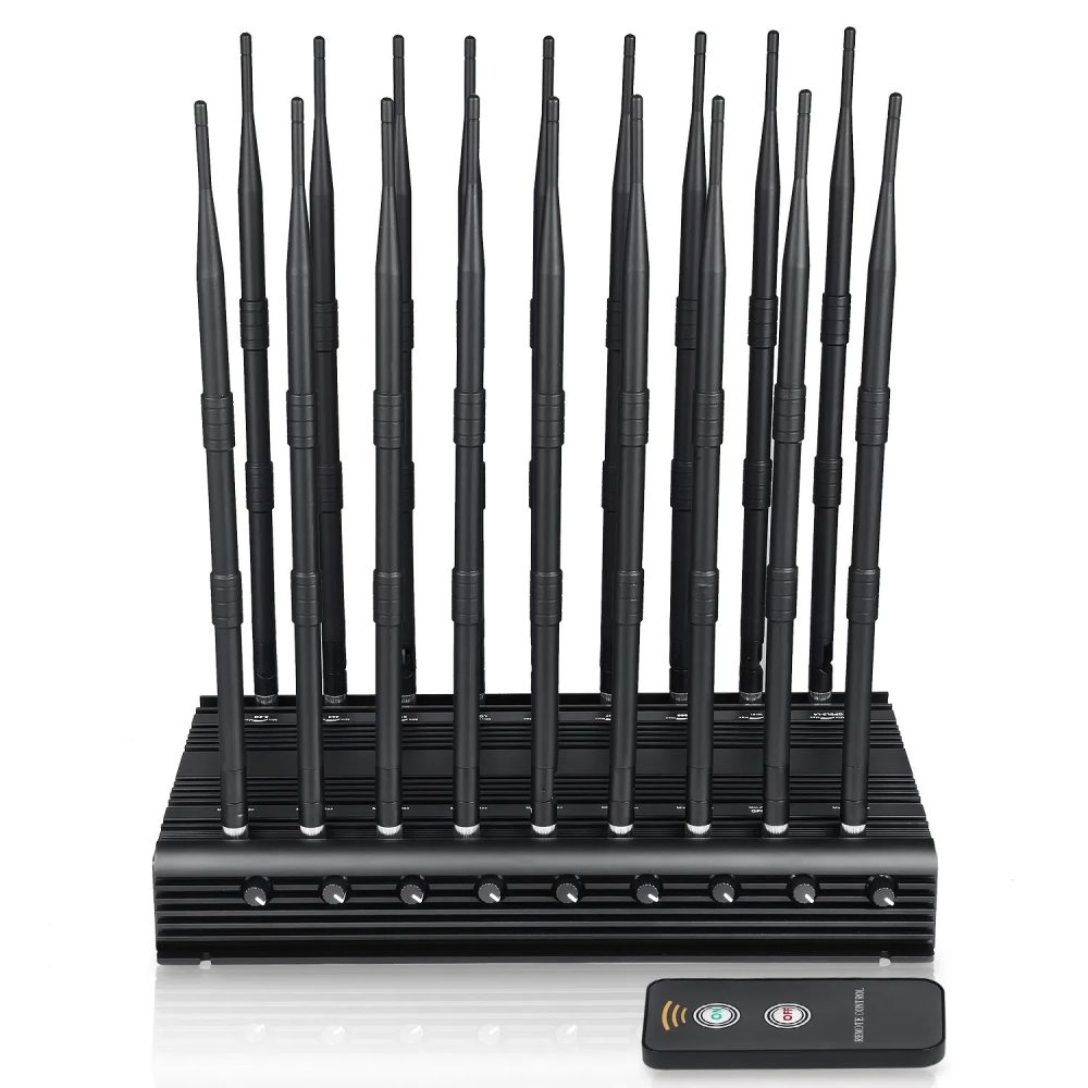 DC18 Desktop Full All in One 18 Antennas 5g Cell Phone Signal Jammer RF Signal Blocker