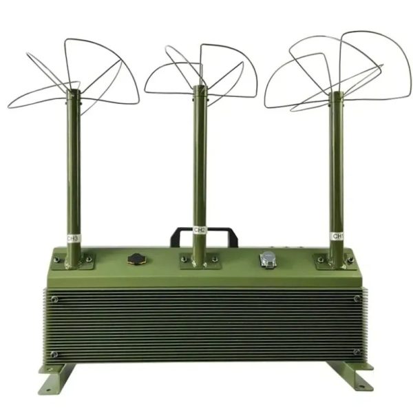 WRJ-D3 Desktop 150W Triangular Leaf Antenna Design Powerful Signal Jammer Blocks Fpv Signals with 3 Antennas