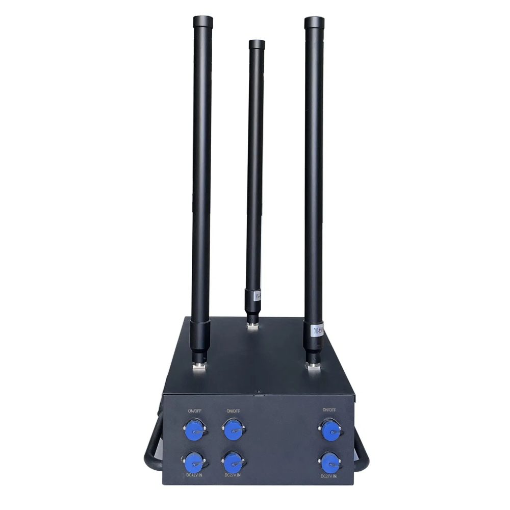 WRJ-D3-2 150W High Power Signal Jammer with 3 Antennas Blocks Drone/Uav Signals