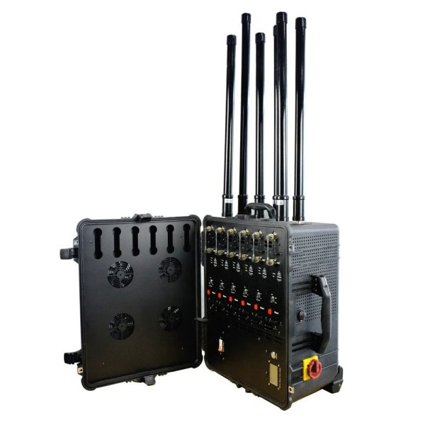 WRJ-B6-P Suitcase High Power 915MHz, 2.4G WiFi, 5.8G WiFi, GPS L1, GPS L2-L5, 433MHz Signal Jammer for Law Enforcement