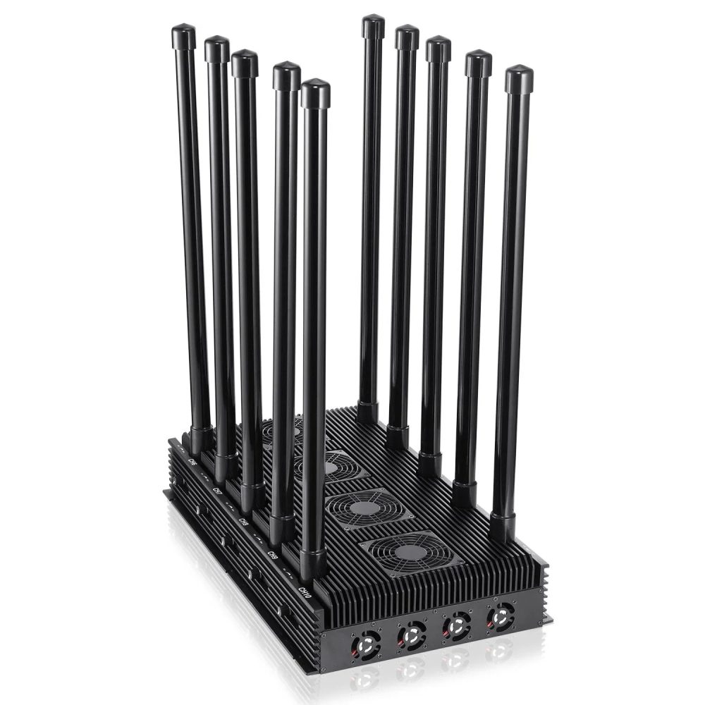 DC10-H Powerful Signal Jammer Sheilding Range up to 150m, 10 Antennas 2g 3G 4G 5g WiFi Cell Phone Jammer - Image 2