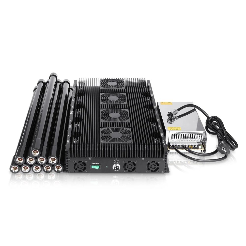DC10-H Powerful Signal Jammer Sheilding Range up to 150m, 10 Antennas 2g 3G 4G 5g WiFi Cell Phone Jammer - Image 4